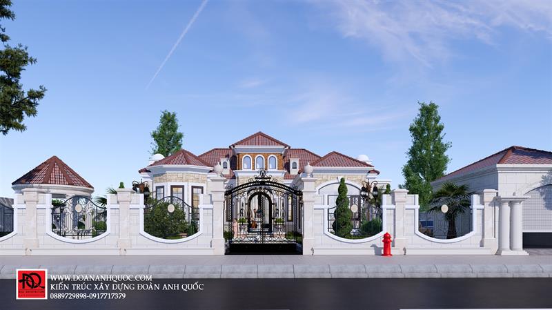 Thiết kế nhà Phan Thiết, Xây nhà trọn gói Phan Thiết, Thi công nhà trọn gói Phan Thiết, Thiết kế Thi công nội thất Phan Thiết Bình Thuận, Công ty Xây dựng Bình Thuận, Thiết kế nhà Bình Thuận, Xây nhà trọn gói Bình Thuận. Mẫu thiết kế biệt thự theo lối kiến trúc Địa Trung Hải độc đáo - MS 98